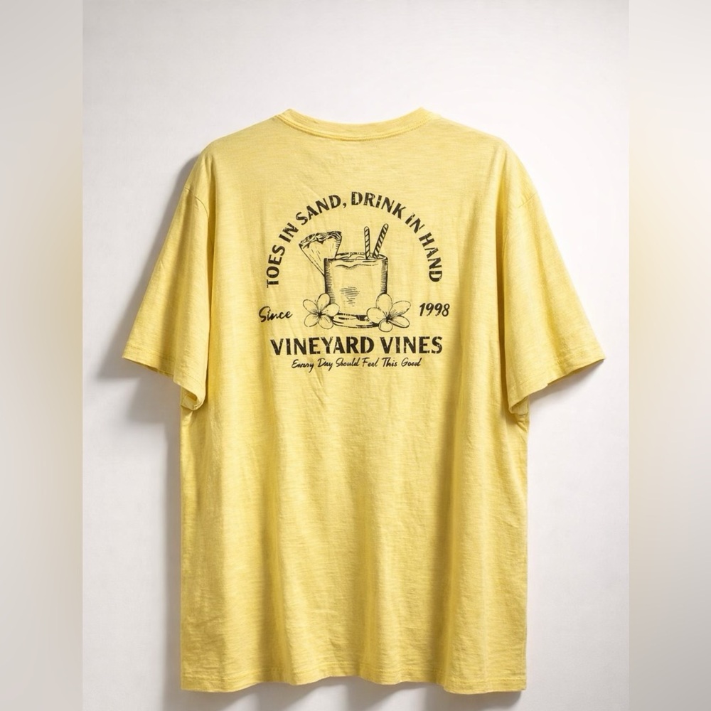 Vineyard Vines Yellow Short Sleeve Tee - Picture 3 of 4